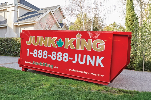 Red dumpster.